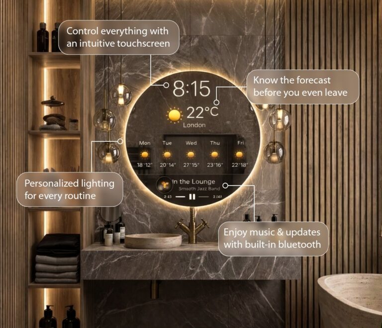 Smart Mirrors for Bathrooms: Experience Joy in Every Reflection